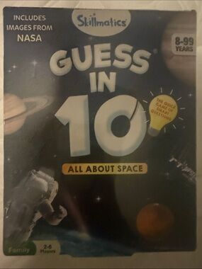 Space Trivia Card Game - Navy Blue & White